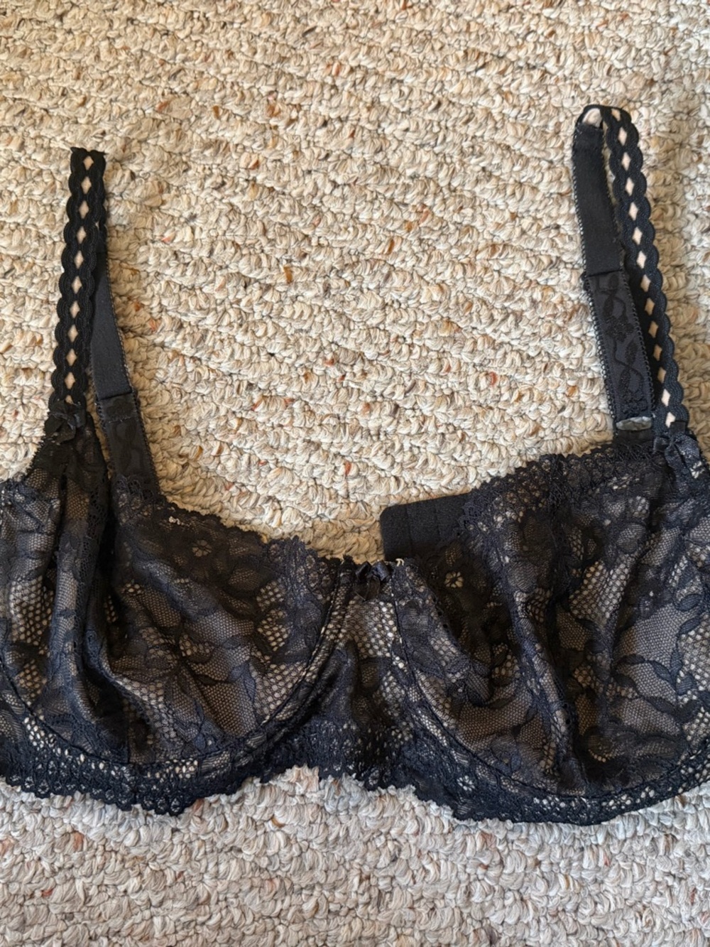 torrid Black Lace Underwire Bra - Sheer Floral Lace
